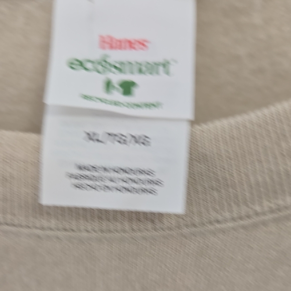 Hanes Beige EcoSmart Sweatshirt - Picture 3 of 4